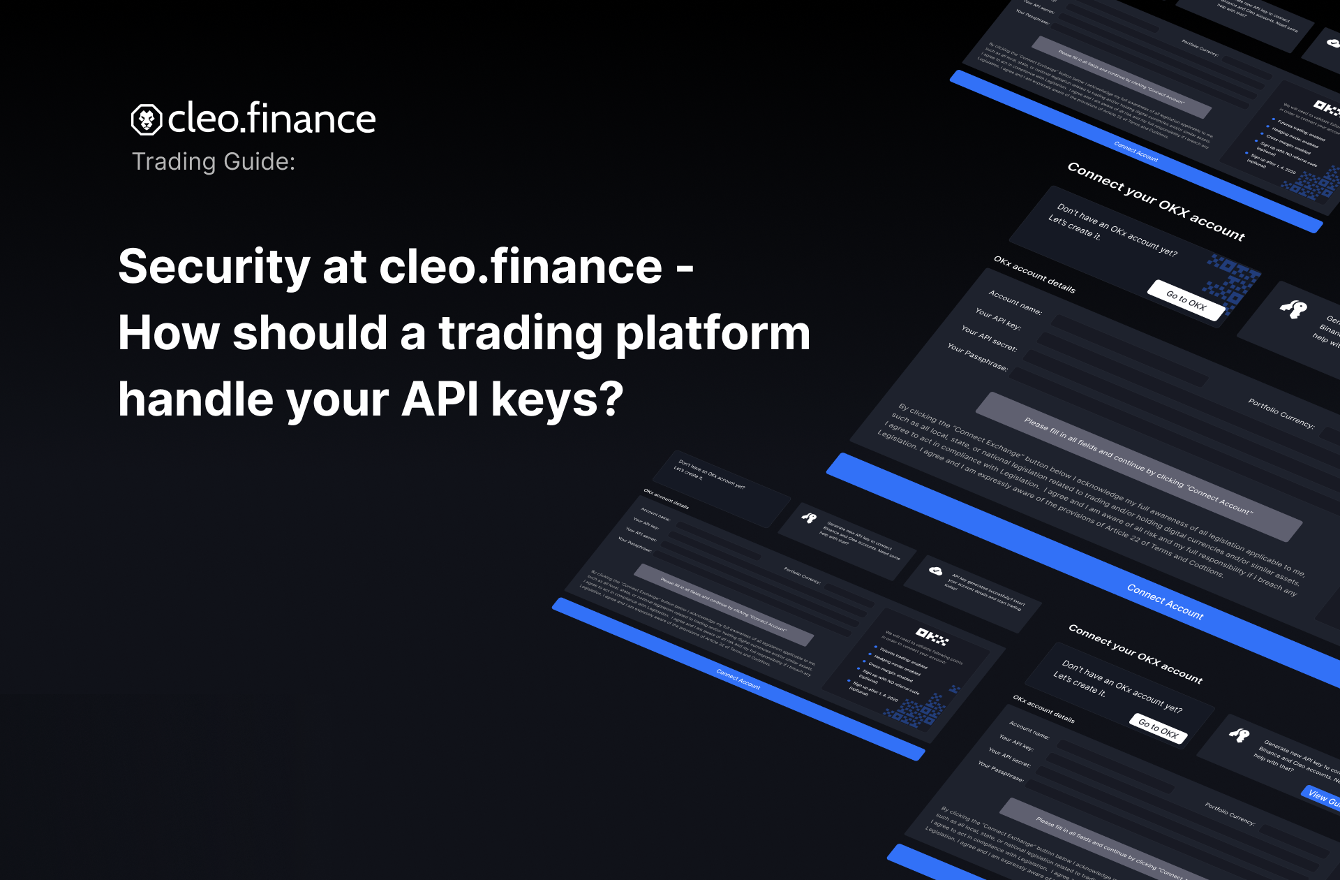 Security at cleo.finance - How should a trading platform handle your API keys?